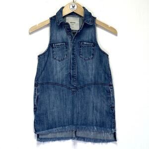 ONE TEASPOON Braxton Blue Denim Mini Dress Girls Sz 6-7 School Kidcore Edgy Rock